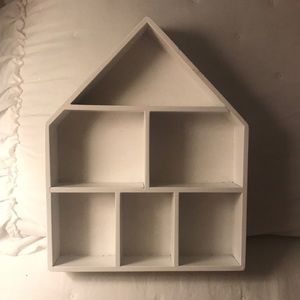 Wooden trinket holder blue ribbon holder